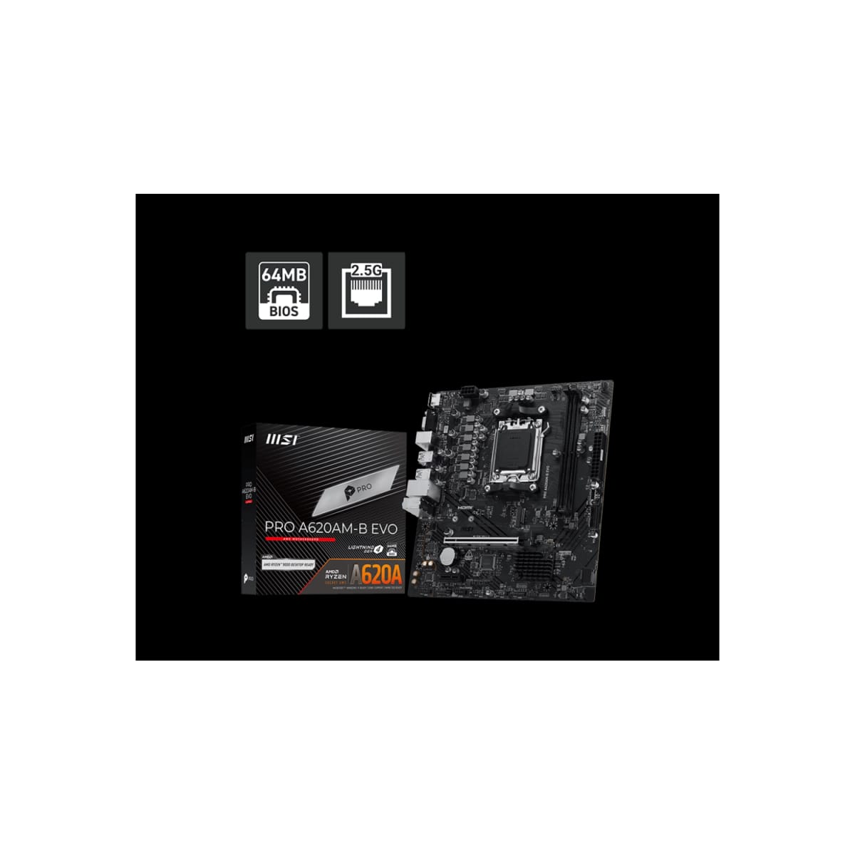 Motherboard MSI PRO A620AM-B EVO AM5 DDR5