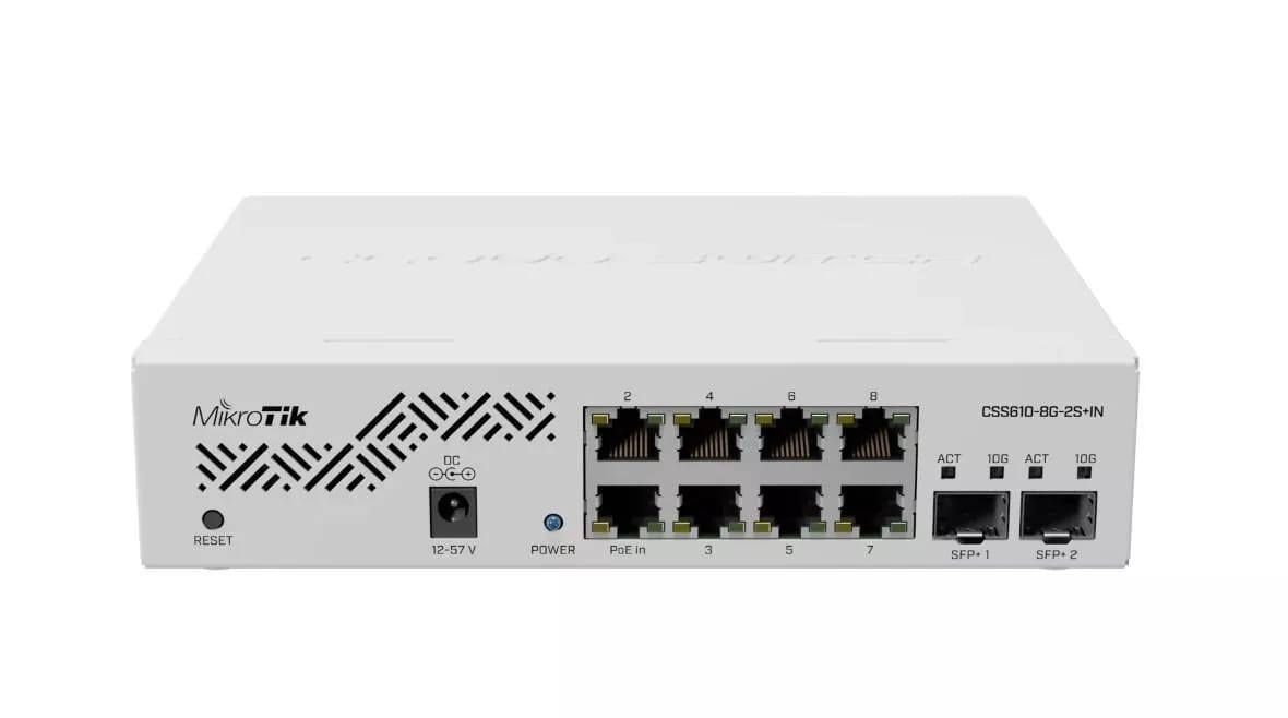 Switch Mikrotik CSS610-8G-2S+IN sin F