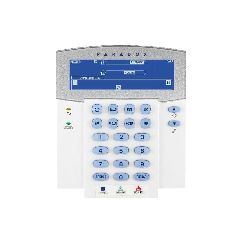 Teclado LCD de íconos 32 zonas Paradox K35 para MG y SP