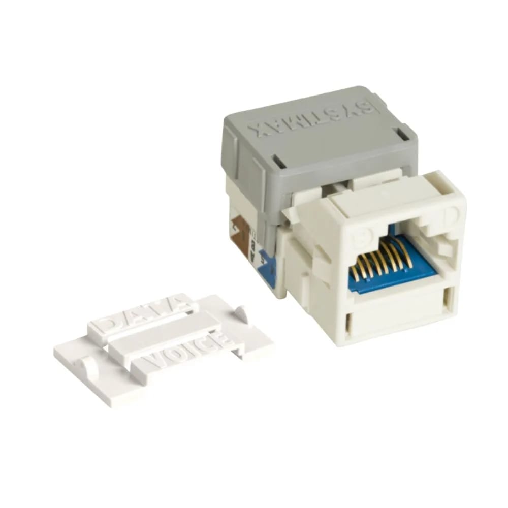 Jack MGS 600 x 1 GigaSPEED X10D® M-Series Modular Jack, RJ45, Cat6A Unshielded, White