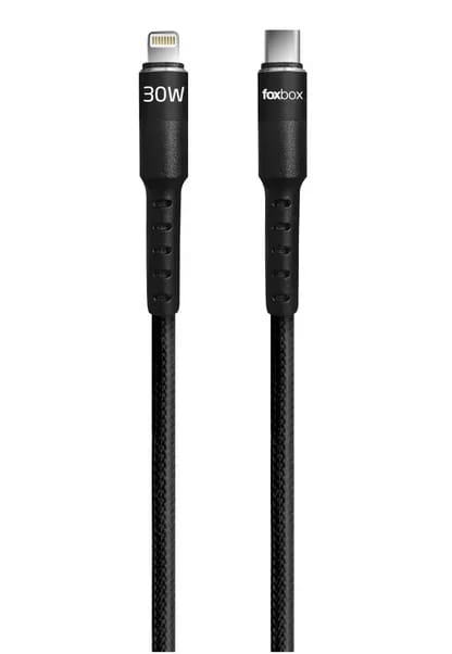 Cable Foxbox Round Pro Type-C a Type-C Negro 125M