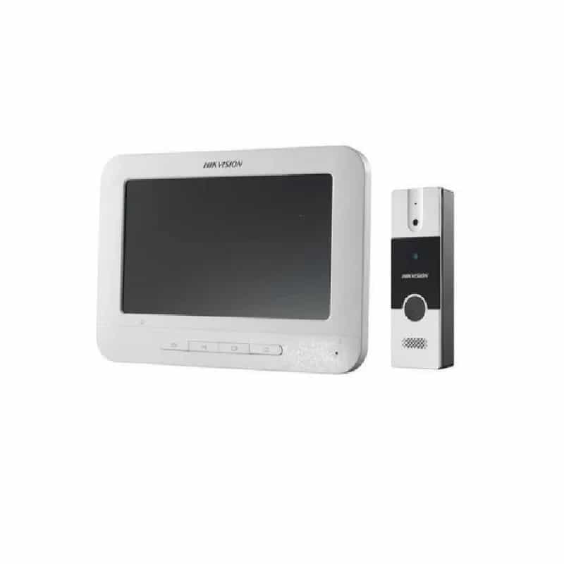 Kit videoportero Hikvision 1080p con pantalla interior 7" DS-KIS202T