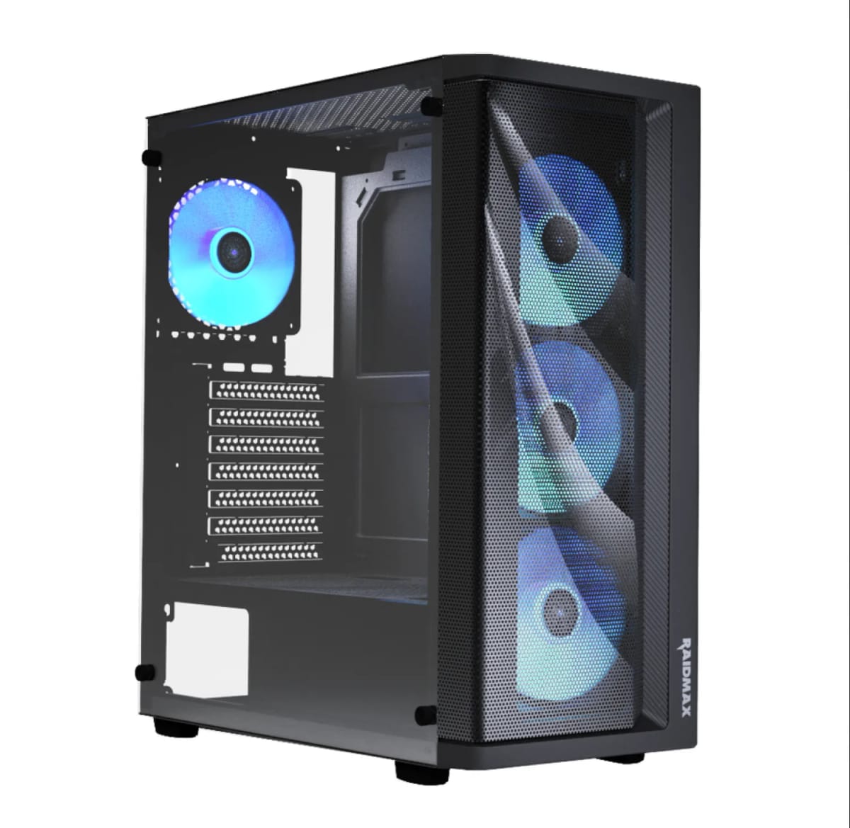 Gabinete Gamer Raidmax Meshian X922 Black ATX TG ARGB