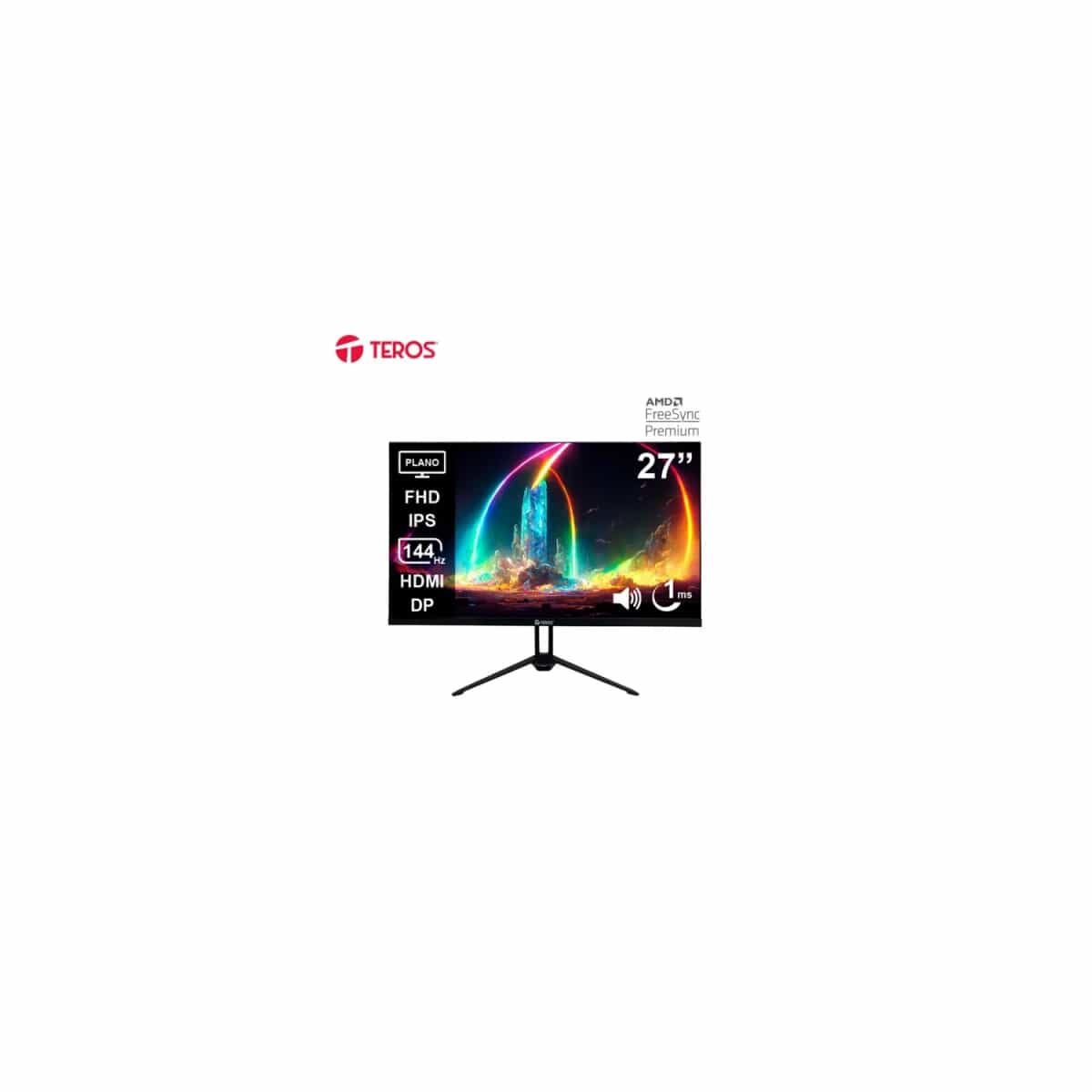Monitor Teros TE-2714S Gaming 27" Plano IPS FHD (1920 x 1080) 144Hz 1ms Ficha USA
