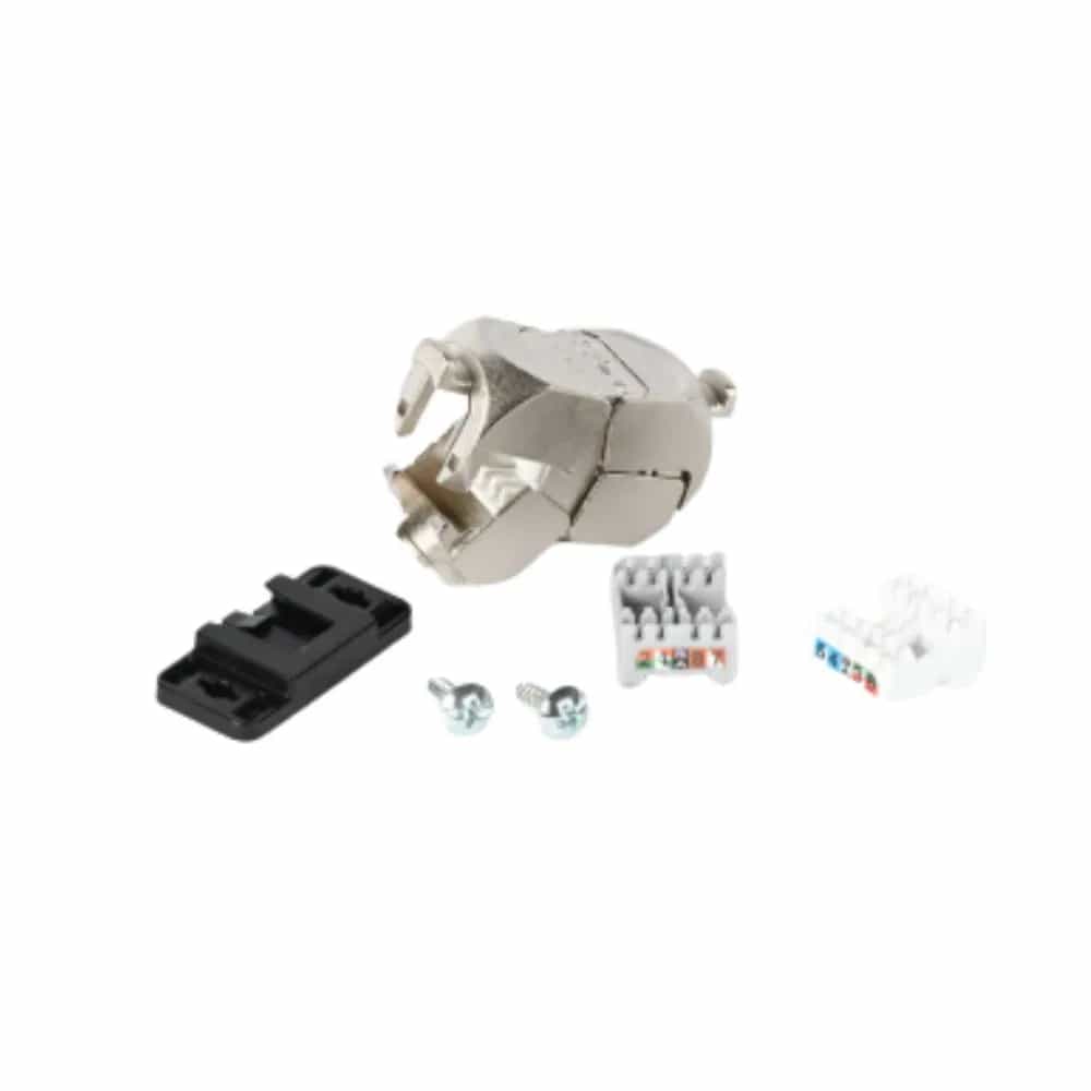 Copper, Connector, In-Line Connector, Shielded, Category 6A, In-Line Connector, Tool-Less, T568A/B, 23-28 AWG