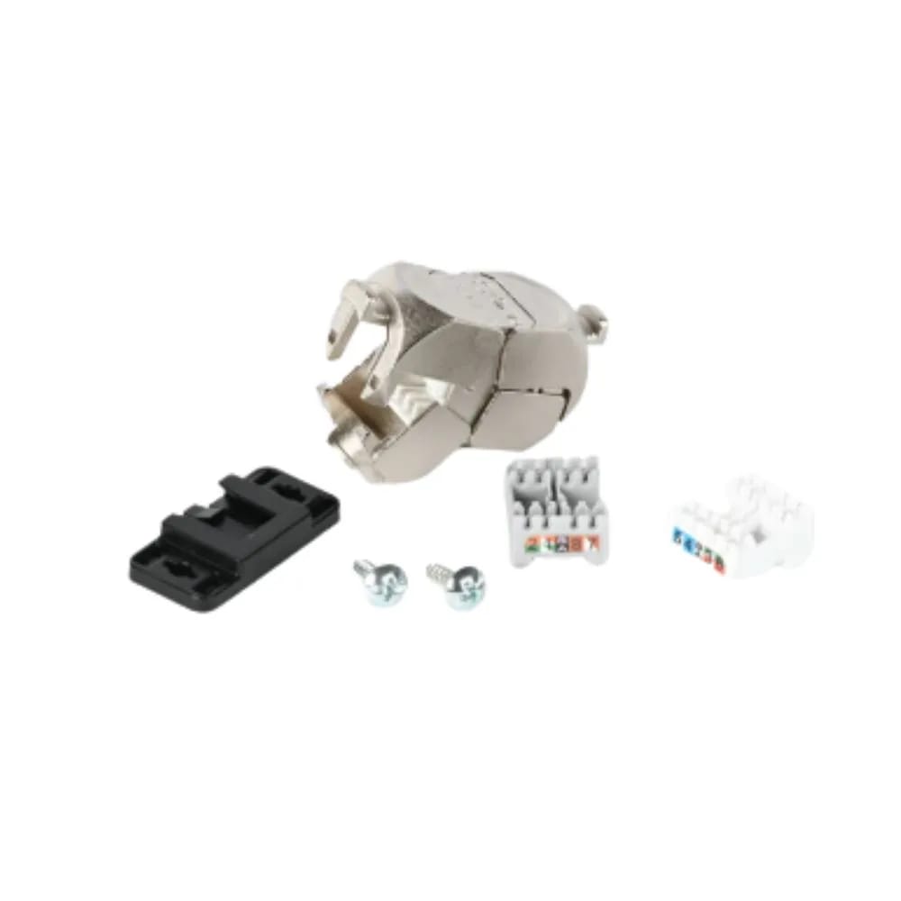 Copper, Connector, In-Line Connector, Shielded, Category 6A, In-Line Connector, Tool-Less, T568A/B, 23-28 AWG