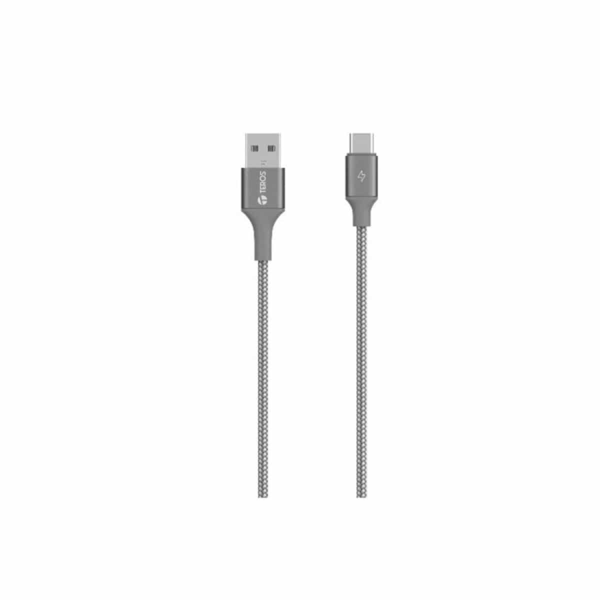 Cable Teros USB-A a USB-C Grey