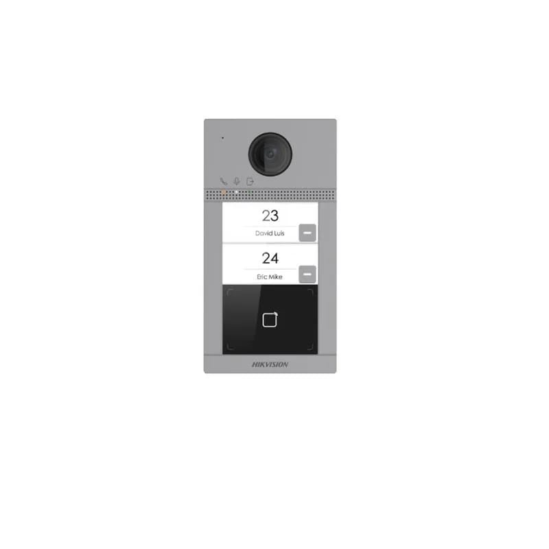 Frente de videoportero IP Hikvision 1MP para 2 residencias IP65 DS-KV8213-WME1 (C)