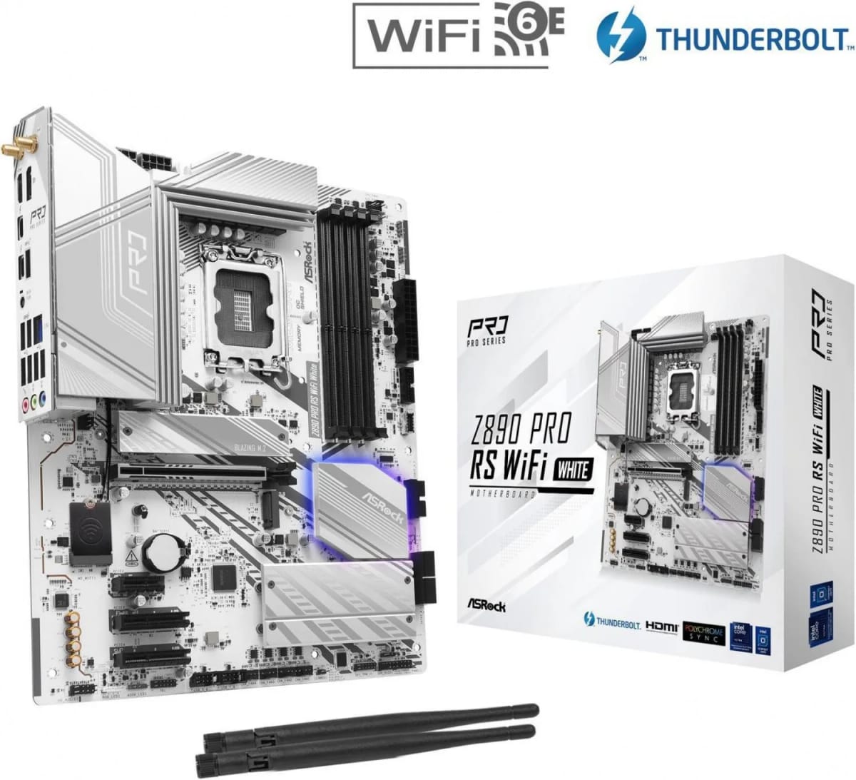 Motherboard ASROCK (LGA1851) Z890 PRO RS WIFI WHITE