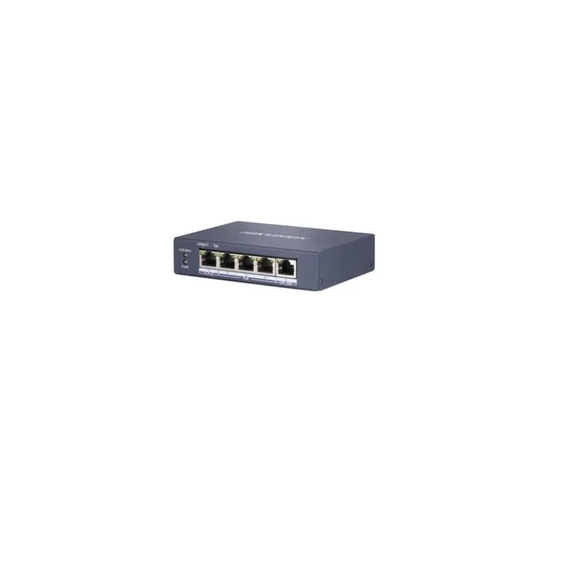 Switch Hikvision 4 puertos Gigabit PoE + 1 Gigabit RJ45 Hi-PoE 60W DS-3E0505HP-E