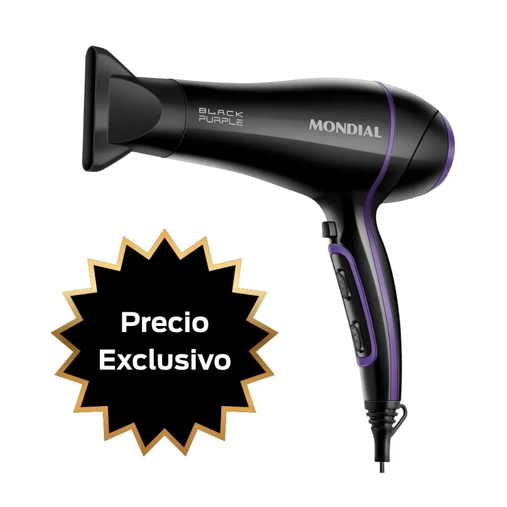 Secador De Pelo Negro Mondial 2000w 220v 3 Velocidades