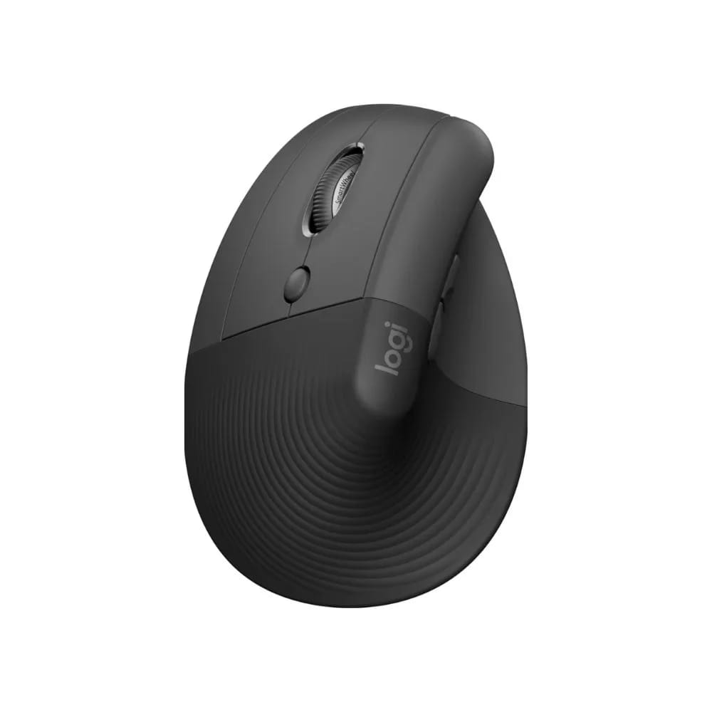 Mouse Logitech Vertical Inalambrico Ergo para Zurdos Grafito