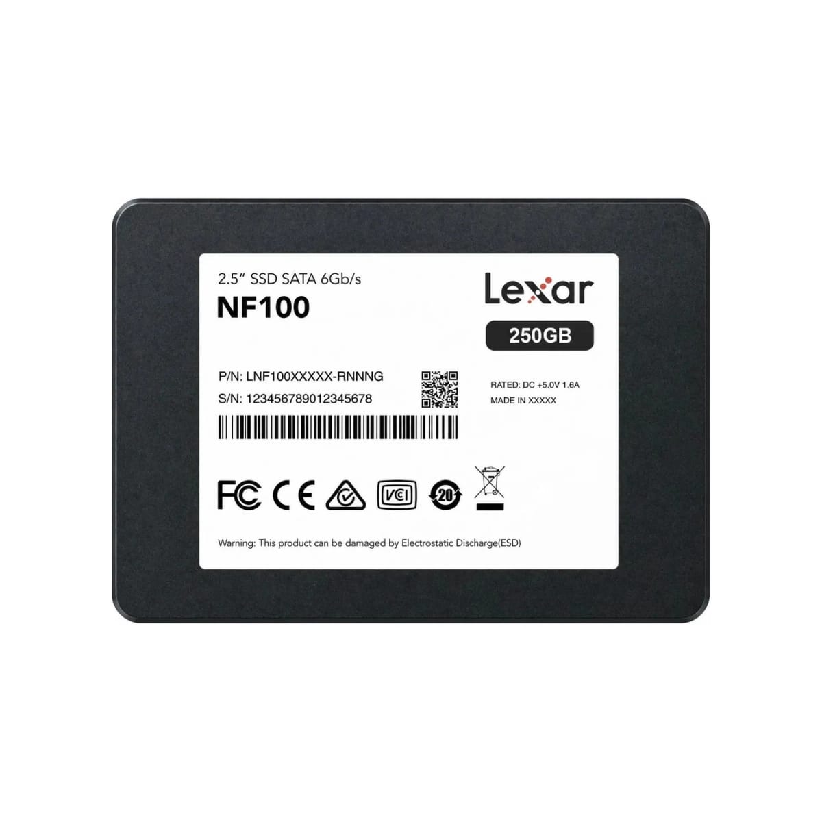 Disco Interno SSD LEXAR NF100 250GB 2.5” SATA III
