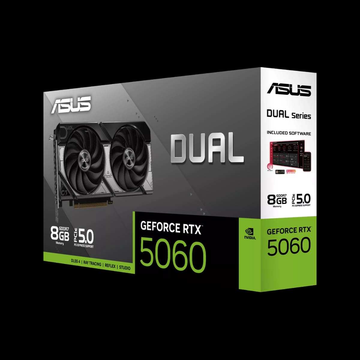 Placa de Video ASUS NVIDIA GeForce DUAL RTX5060 O8GB GDDR7 OC Edition