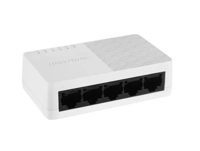 Switch Hikvision 5 puertos Gigabit no gestionado de escritorio DS-3E0505D-O