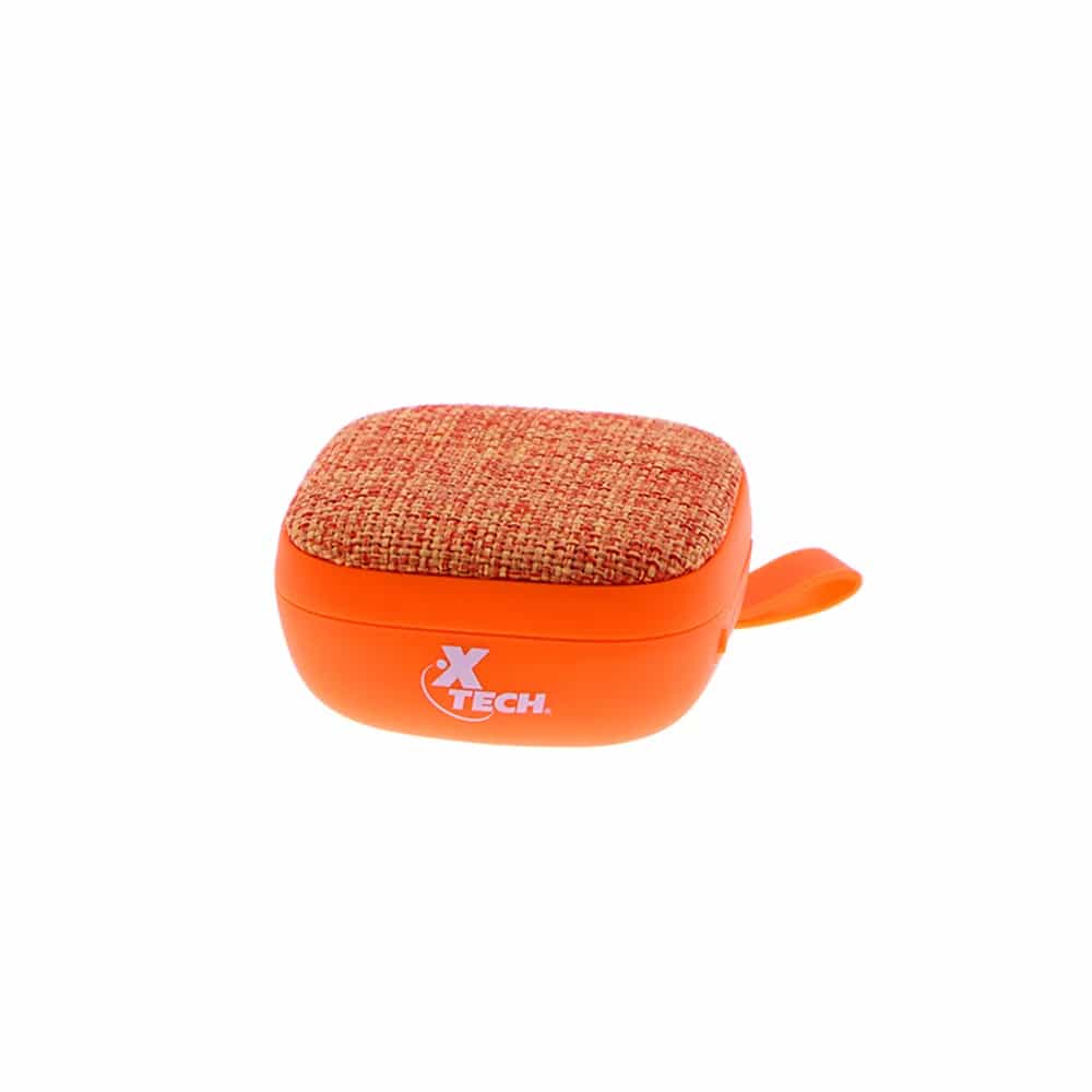 Parlante Mini X-Tech Portatil Naranja con Bluetooth