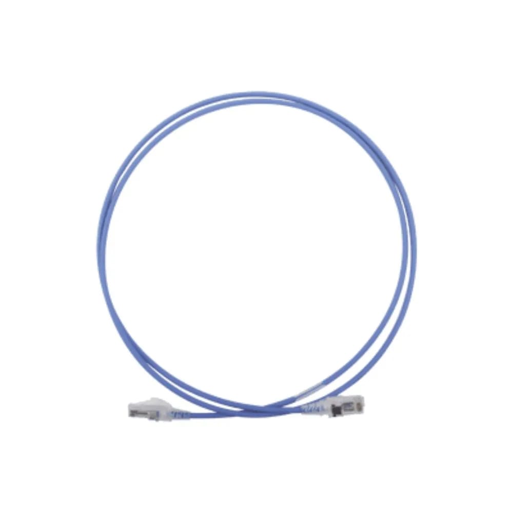 Copper, Patch Cord, RJ45, RJ45, Category 6, UTP, T568A/B, Stranded, CM/LSOH-1, Blue Cable, Clear Boot,05 Feet,28 AWG