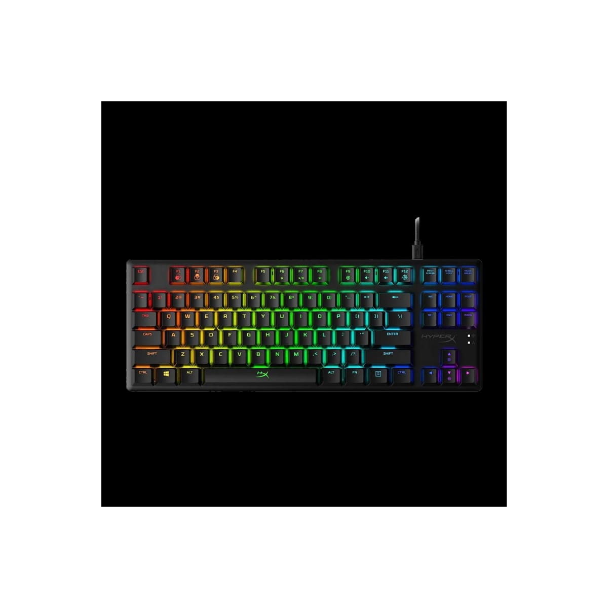 Teclado con Cable HYPERX Alloy Origins Core Red US Negro