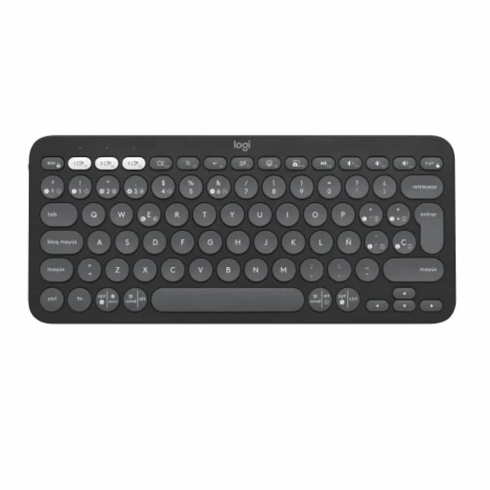 Teclado Logitech Bluetooh Multi Dispositivo Pebble Keys 2 K380s Negro