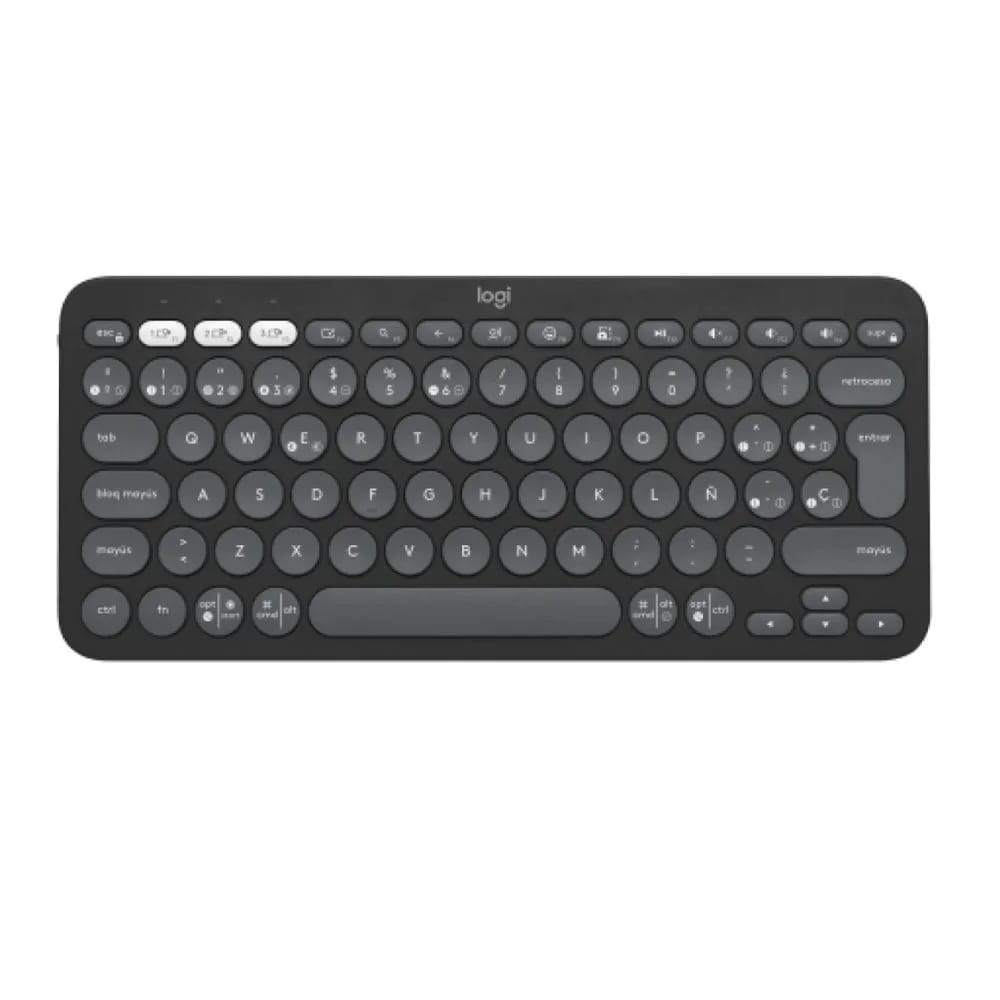 Teclado Logitech Bluetooh Multi Dispositivo Pebble Keys 2 K380s Negro