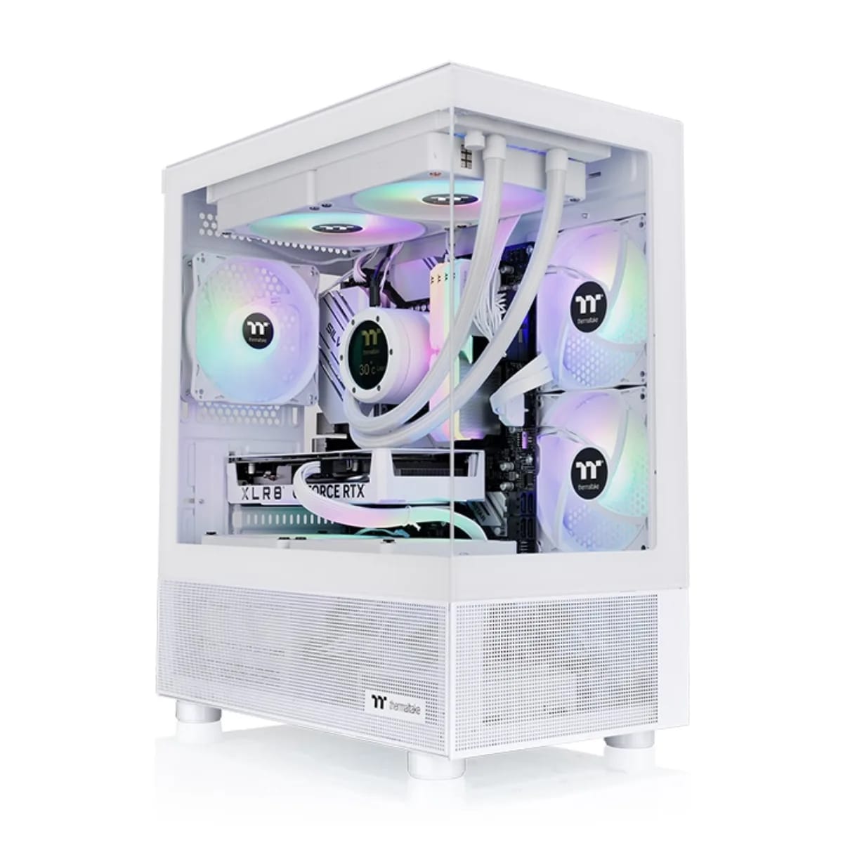 Gabinete Thermaltake View 170 M-ATX TG 3 ventiladores ARGB Snow White CA-1Z4-00M6WN-00