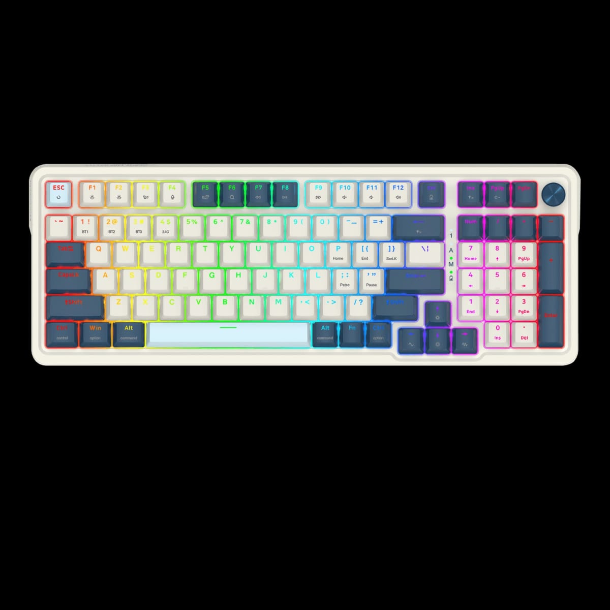 Teclado Redragon Eisa Pro K686 Blanco - Azul