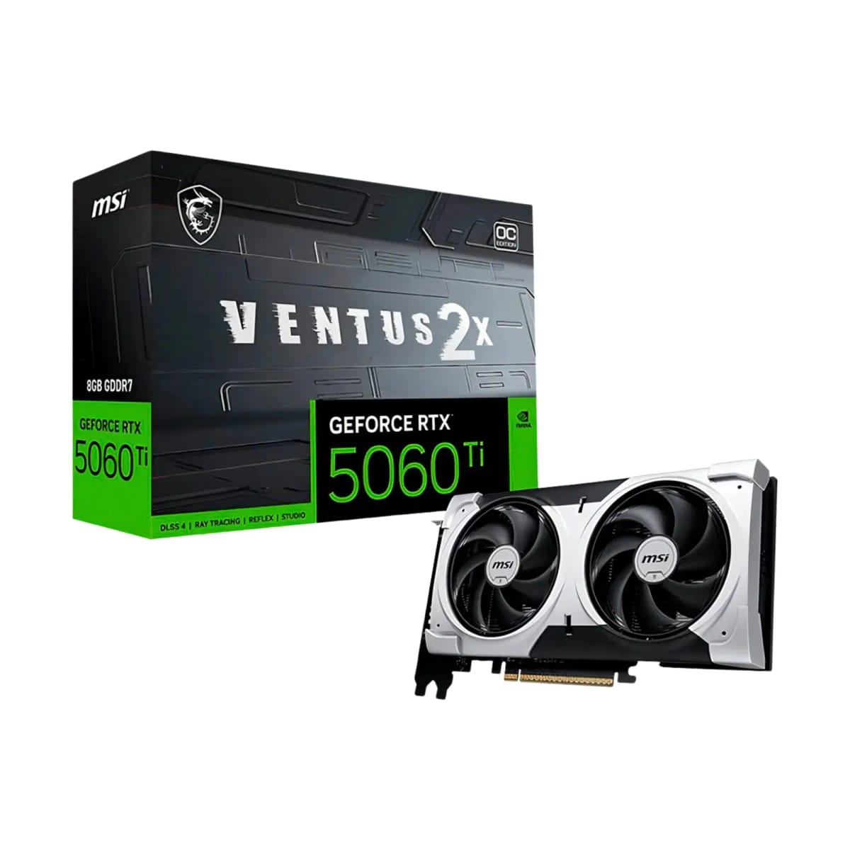 Placa de video MSI RTX 5060 Ti Ventus 2X Plus 8GB GDDR7 912-V536-024
