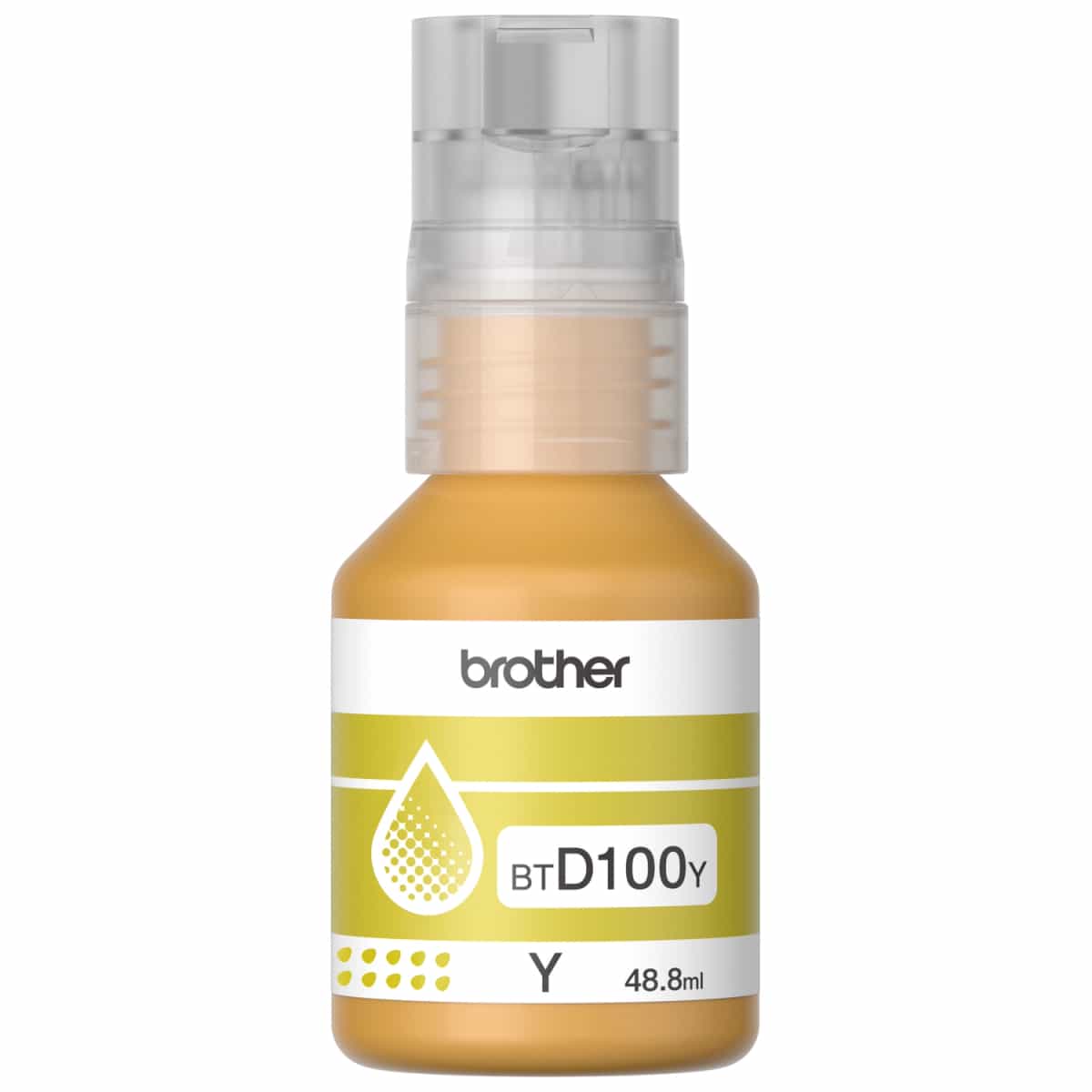 Botella de tinta Brother BTD100 Color Amarilla