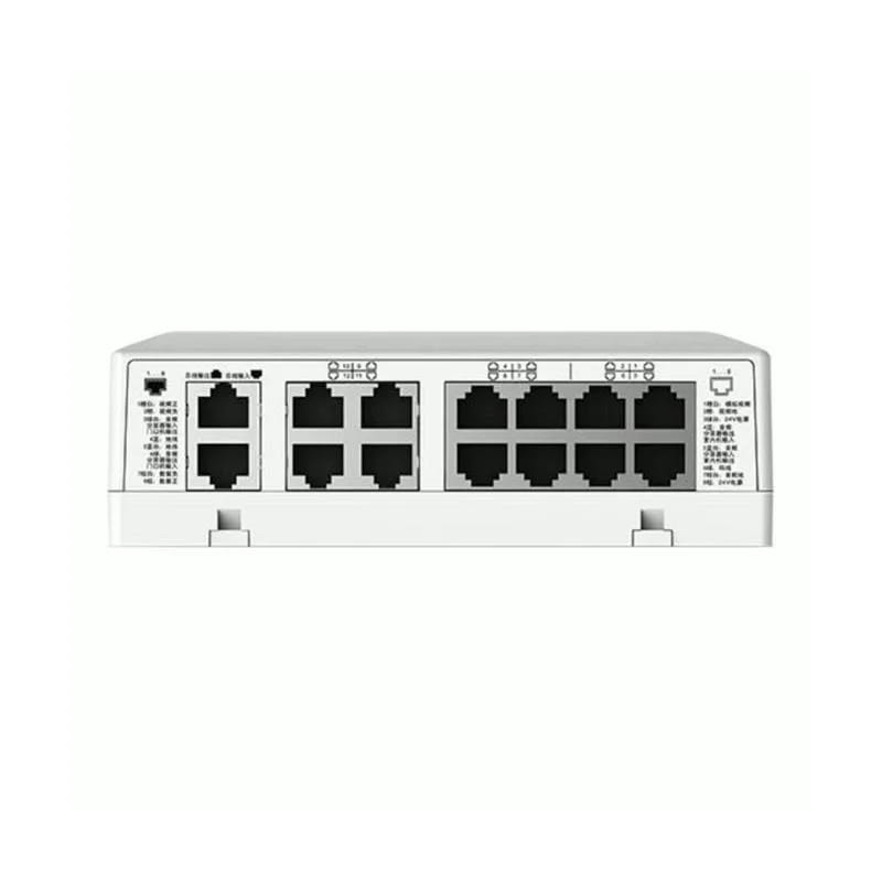 Switch distribuidor de audio/video para videoportero Hikvision 12 puertos DS-KAD312