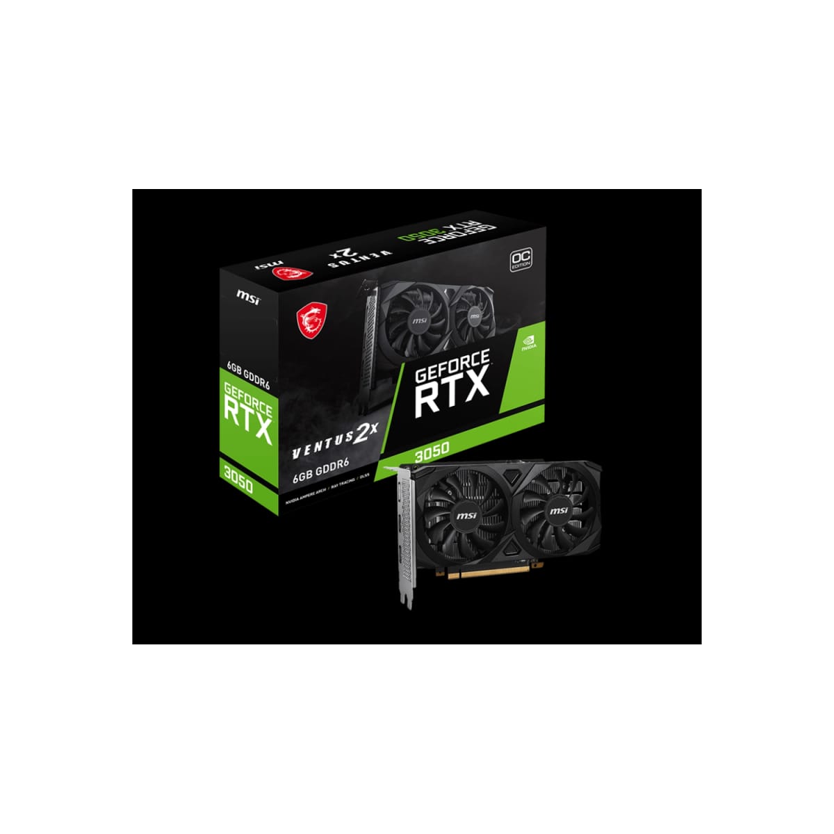 Placa de Video MSI NVIDIA RTX 3050 VENTUS 6G OC