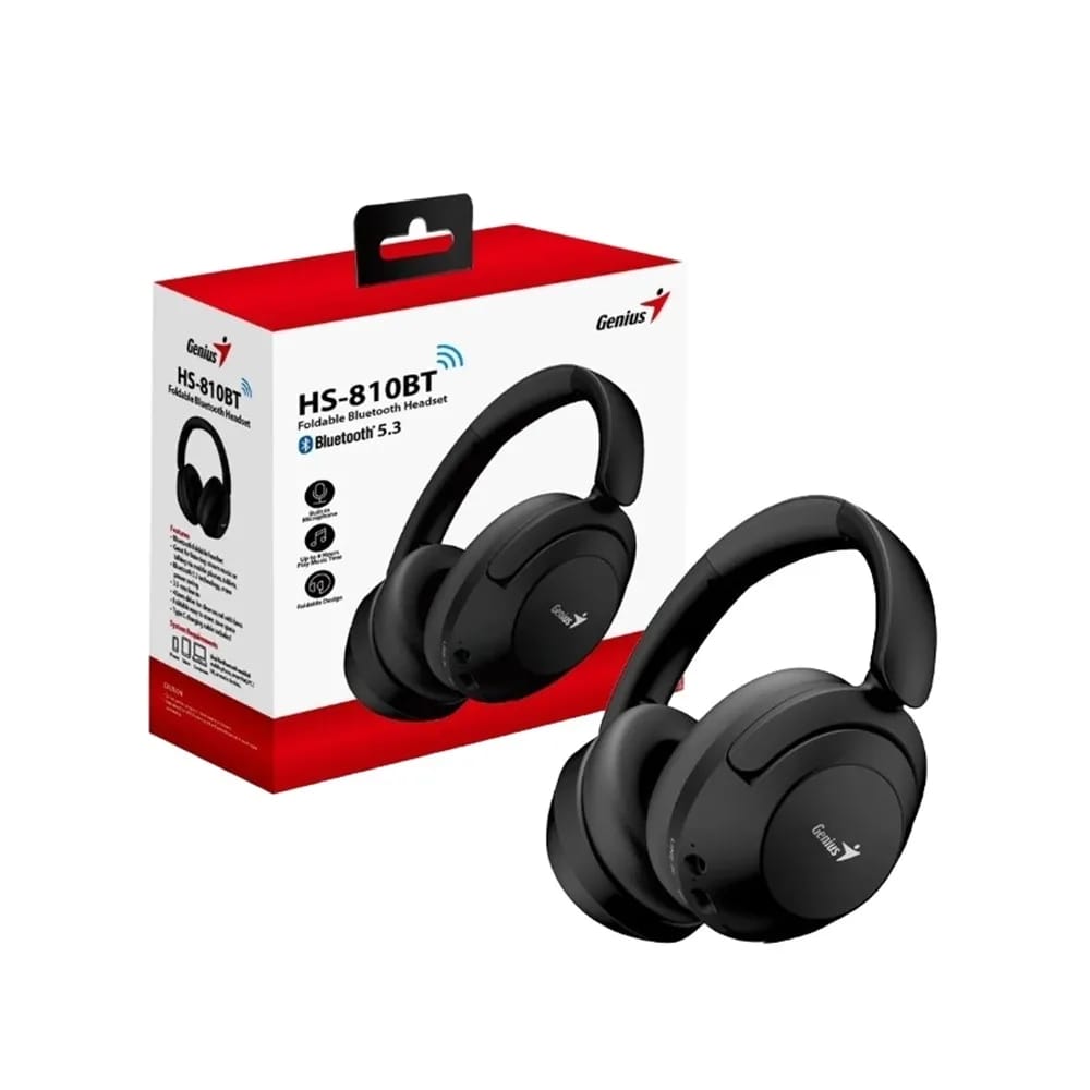 Auriculares Bluetooth 5.3 Genius HS-810BT Negro
