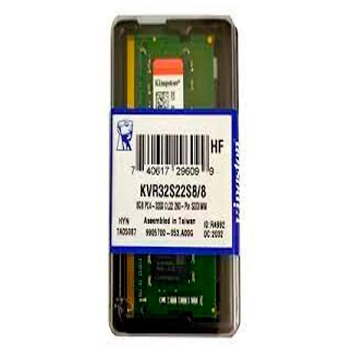 Memoria RAM Kingston SODIMM 8GB DDR4 3200MHz sin ECC KVR32S22S8/8