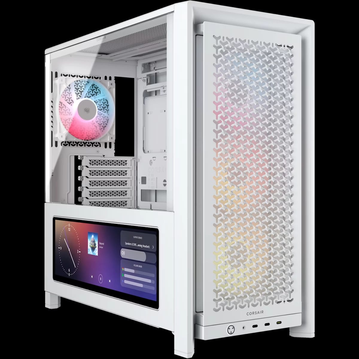 Gabinete CORSAIR FRAME 4000D LCD RS Performance Mid-Tower Blanco