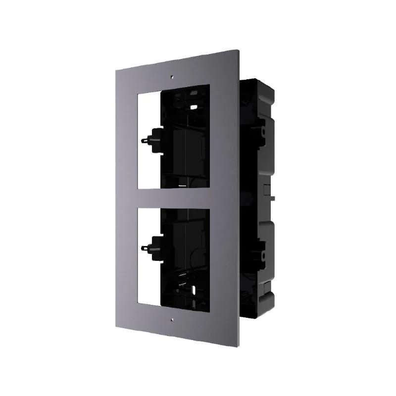 Carcasa para videoportero Hikvision marco para empotrar 2 módulos DS-KD-ACF2/PLASTIC