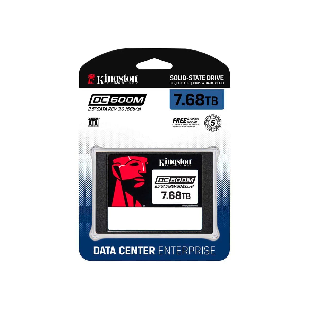 Disco solido interno Kingston - SSD 7680GB DC600M 2.5" SATA