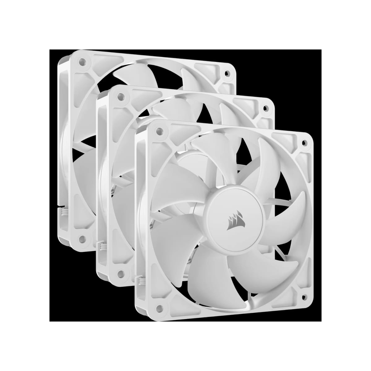 Kit de ventiladores CORSAIR PWM de 120 mm RS120 x3 blanco