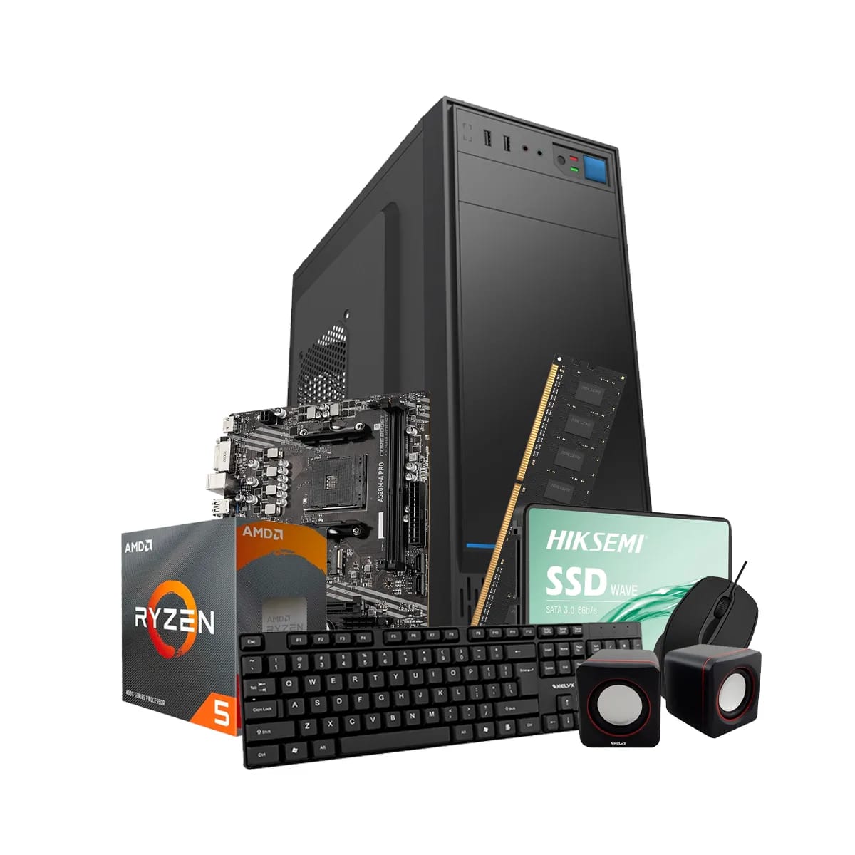 PC Kelyx AMD Ryzen 5 3400G 8GB SSD 480GB (MSI) sin sistema operativo
