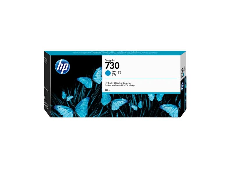 P2V68A HP 730 300-ml Cyan Ink Cartridge
