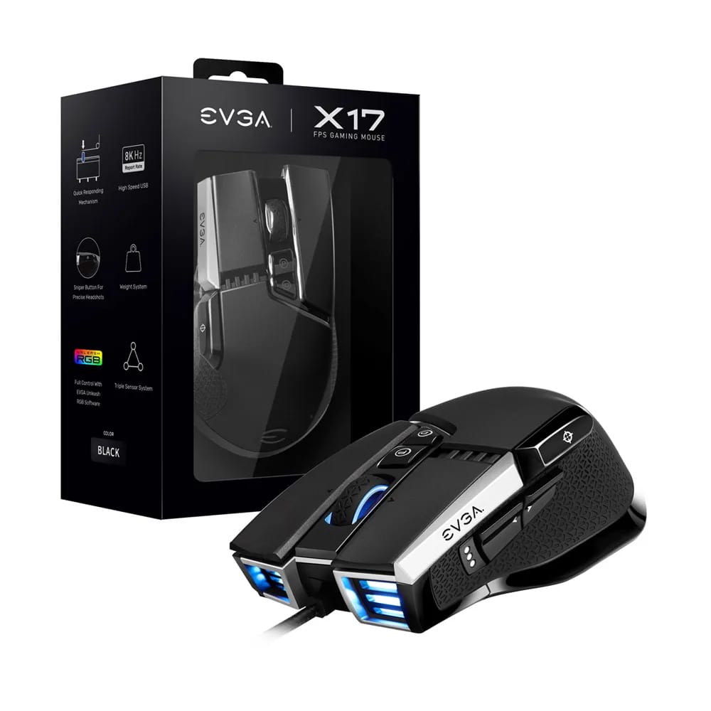 Mouse gamer EVGA X17 Black 903-W1-17BK-KR