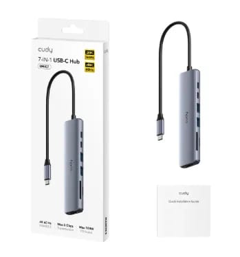 Concentrador Cudy Usb-C 7 en 1 4K HDMI (UH407)