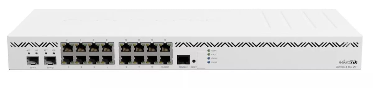Router Mikrotik CCR2004-16G-2S+ con Fuente