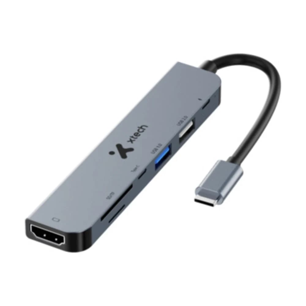 Adaptador multipuerto USB-C 7 en 1 XTech XTC-571