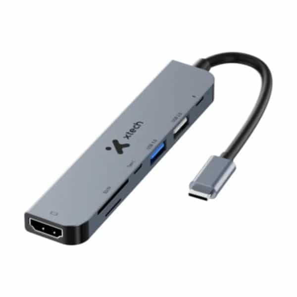 Adaptador multipuerto USB-C 7 en 1 XTech XTC-571