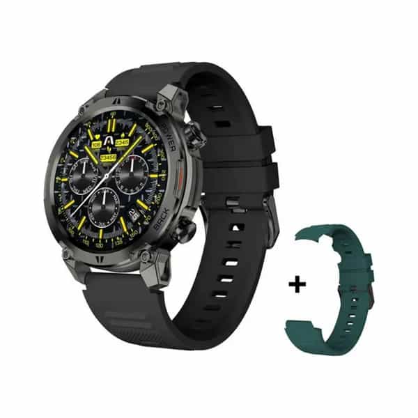 Smartwatch Argomtech C70 Black aluminio pantalla 1.39" 2 correas Black y Green