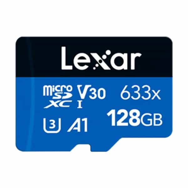 Tarjeta microSDXC Lexar 633x 128GB UHS-I C10 con adaptador