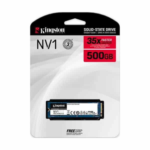 Disco Solido Interno Kingston 500GB NV2 PCIE NVME M2