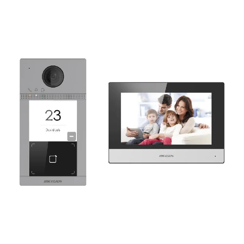 Kit de videoportero IP Hikvision con frente DS-KV8113-WME1 1080p DS-KIS604-P (C)