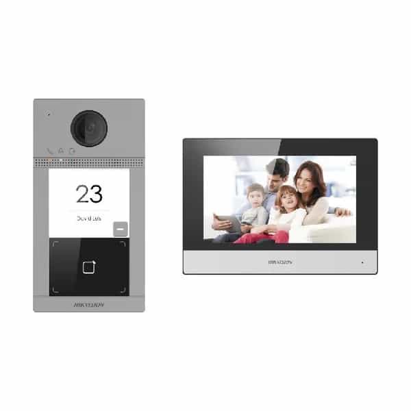 Kit de videoportero IP Hikvision con frente DS-KV8113-WME1 1080p DS-KIS604-P (C)