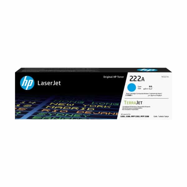 Tóner HP 222A Cian LaserJet W2221A