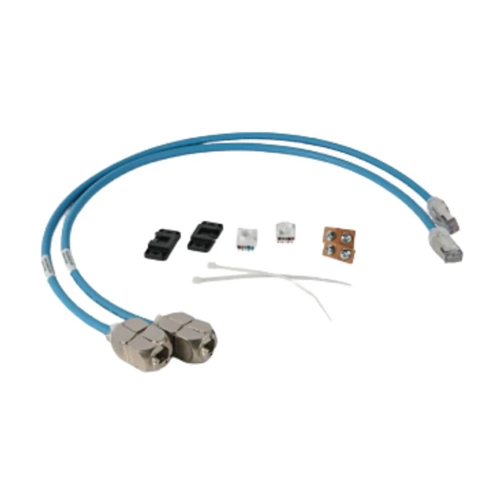 Patchcord Siemon Cat 6A S/FTP RJ45 T568B azul 0.5 m 28AWG LSOH ILC-TB-0-5M06